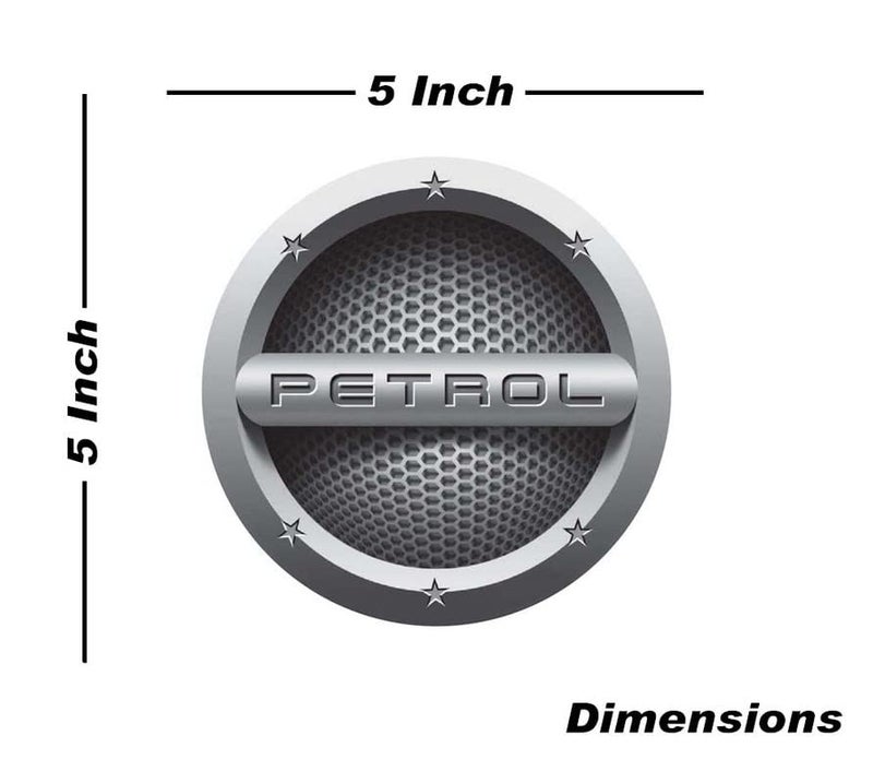 Auto E-Shopping Car Tank Petrol Sticker Sign Round Shape Vinyle Universal Size 5" x 5" - Image 3