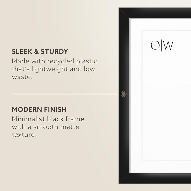 Opposite Wall - 11x17 in -Black Picture Frame - Lightweight, Versatile & Shatterproof - Wall Hanging Poster or Photo Frame - Wall Decor for Office, Gallery & Home - Image 3
