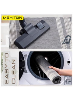 MEKITON MEKITON Set of 2 PCs Premium Anti Fatigue Kitchen Mat, Non Slip Natural Rubber Mats, Washable Runner Rugs for Kitchen Floor Front of Sink, Laundry Room  45X120CM + 45X75CM (Grey)  - Image 5