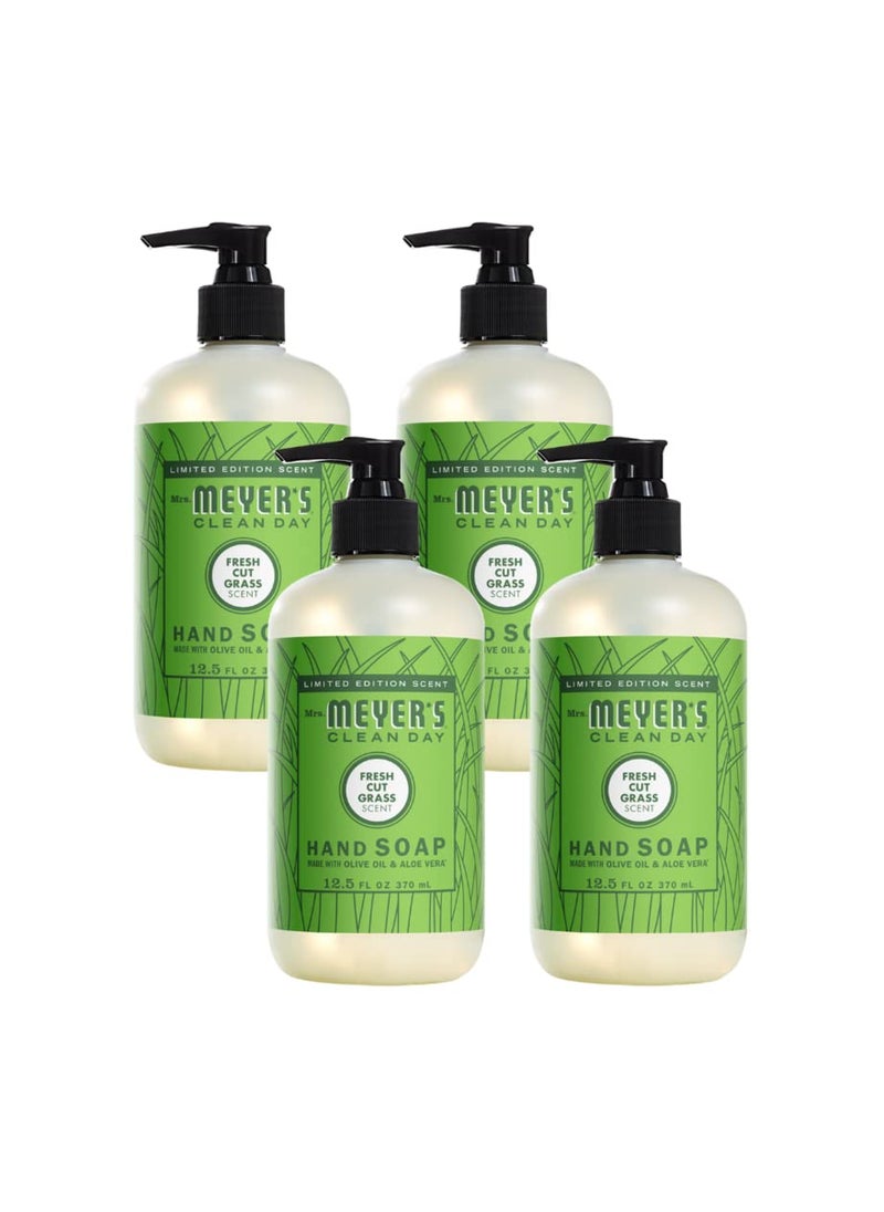 Mrs. Meyer's Clean Day - Mrs. Meyer's Fresh Cut Grass Liquid Hand Soap, 12.5 FL OZ (Pack of 4) - Image 1