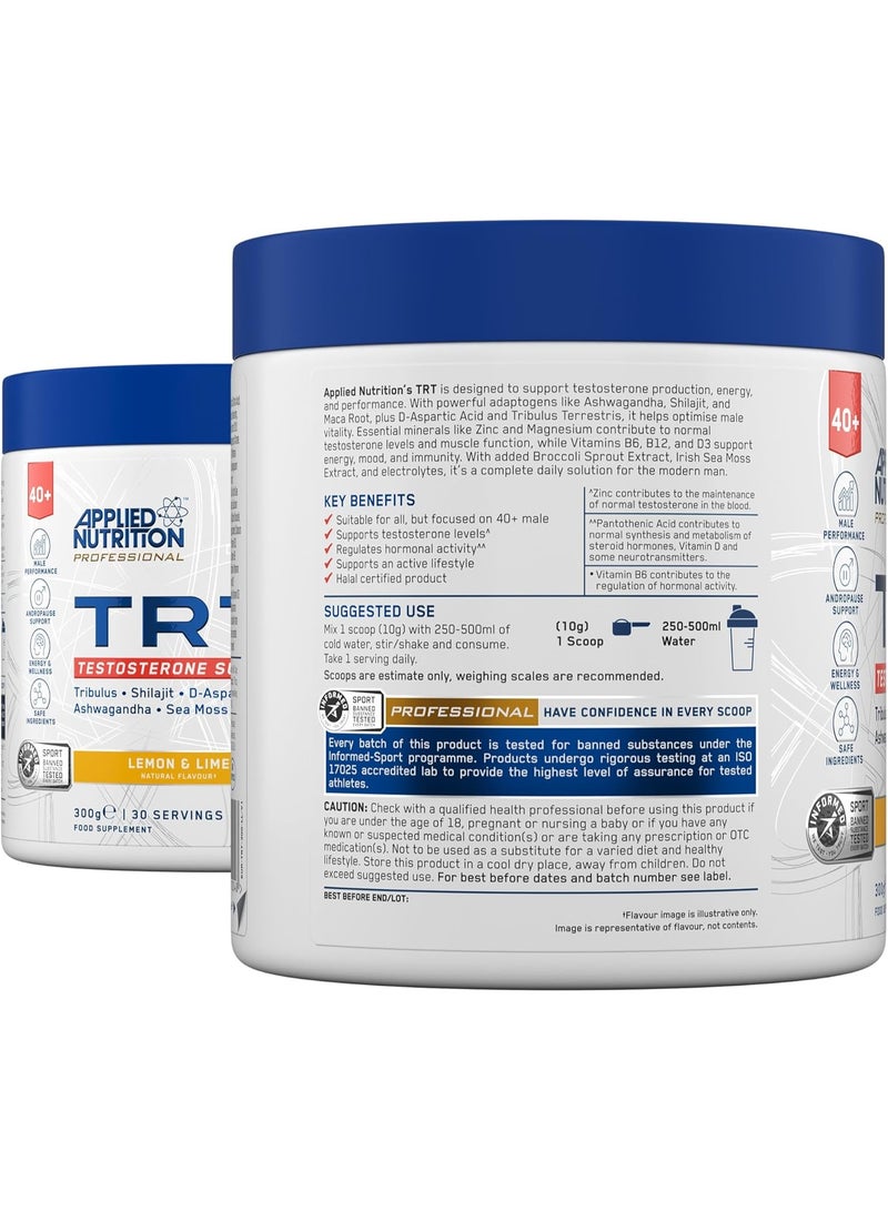 Applied Nutrition TRT Testosterone Support Drink Mix | Testosterone & Vitality Support Formula | 300g - Lemon Lime - Image 3