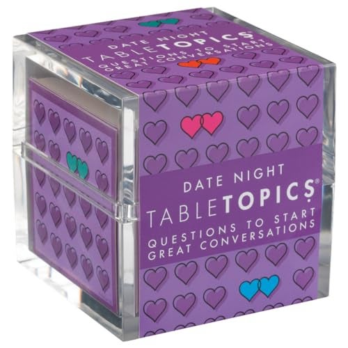 TableTopics Date Night Conversation Starter Cards Valentines Day Gift with 135 Questions for Romantic Evenings Reconnecting with Your Partner for Adult Couples - Image 1