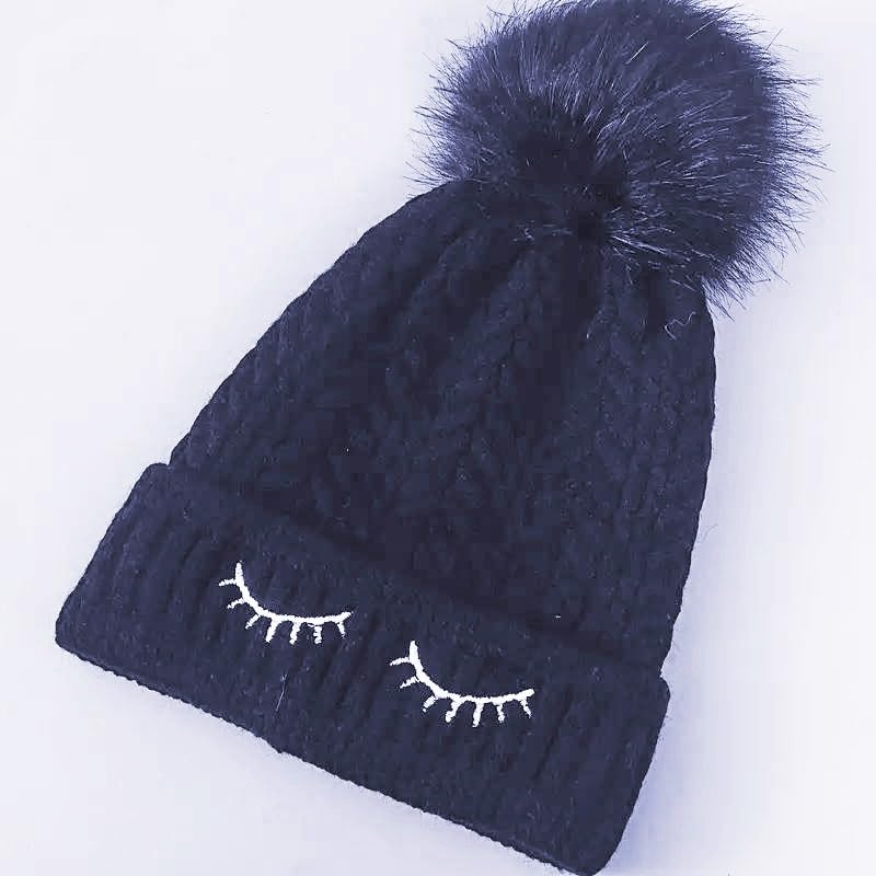 Richmen Women's Knitted Hat Winter Plush Velvet Warm Woolen Cap Soft Snow Proof Stylish Slouchy Beanie Pom Pom Cap for Outdoor Girls & Ladies - Image 2