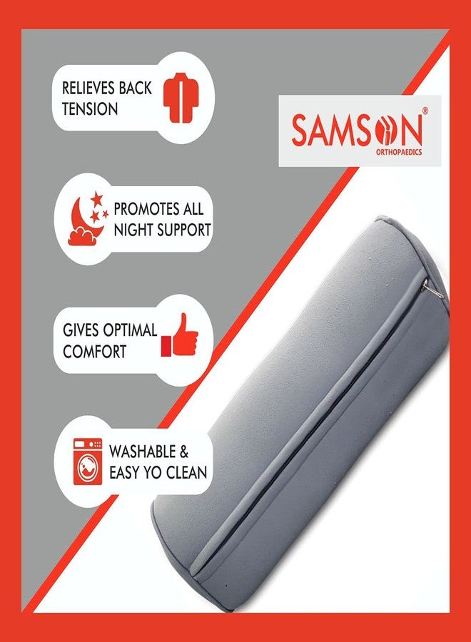 Samson Orthotics Round Cervical SPONDYLOSIS Takiya Pillow (Premium Ortho Range -Ergonomic Design, Hi-Density PU Foam) Ideal for Spine, Low Back Pain and Cardiac Patients & Sleeping Problems, Standard - Image 4