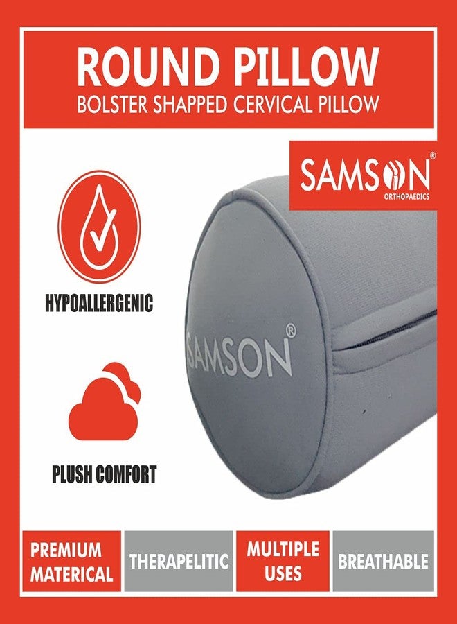 Samson Orthotics Round Cervical SPONDYLOSIS Takiya Pillow (Premium Ortho Range -Ergonomic Design, Hi-Density PU Foam) Ideal for Spine, Low Back Pain and Cardiac Patients & Sleeping Problems, Standard - Image 3