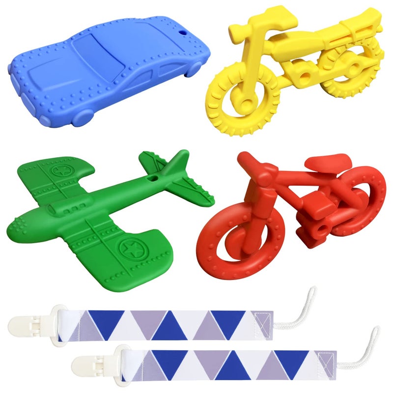 Teething Toys for Babies 612 Months 1218 Months Baby Teething Toys Baby Chew Toys BPA Free Teething Toys Baby Teether Transportation Tools Shape Teethers Baby Toys for Boys Girls 6 Pack