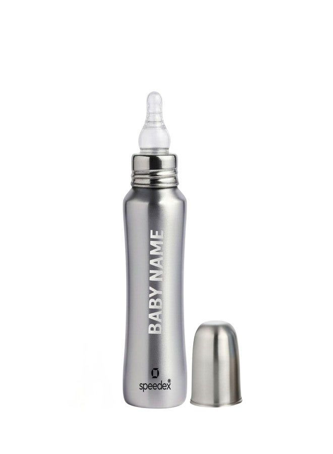 Speedex Stainless Steel Baby Feeding Bottle Stainless Steel Baby Feeding Bottle with Internal ML Marking (250 ml, Silver) - Image 1