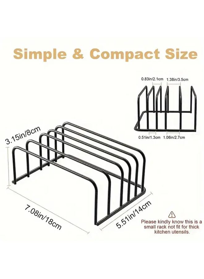 Faridabio Heavy Duty Metal Cutting Board And Baking Pan Organizer Black Space Saving Kitchen Storage Rack Countertop Or Cabinet Organizer Compatible With Standard Cutting Boards And Pans For Home And Commercial Kitchens Easy Installation Cutting Board Holder Sleek Metallic Finish Sturdy Construction Compact Design Rust Resistant Material Professional Chefs - Image 2