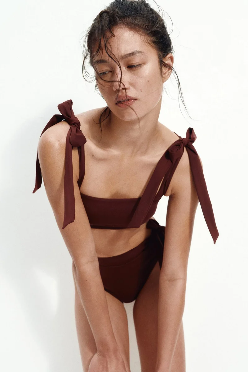 H&M Padded Tie-strap bikini top