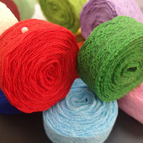 StayMax 20 Rolls 200 Yards Mixed Color Floral Pattern Fabric Lace Ribbon - Image 4