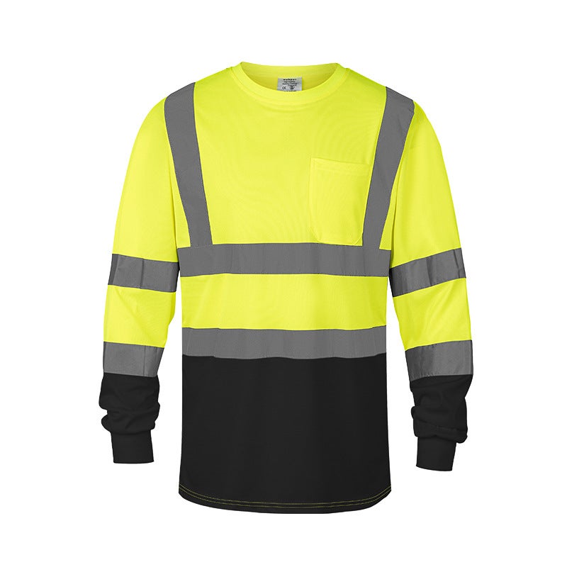 Selling Reflective Clothing T-Shirt Breathable Long Sleeve Labor Protection Work Clothes Construction Mine Warehouse Work Clothes Frock - Image 1