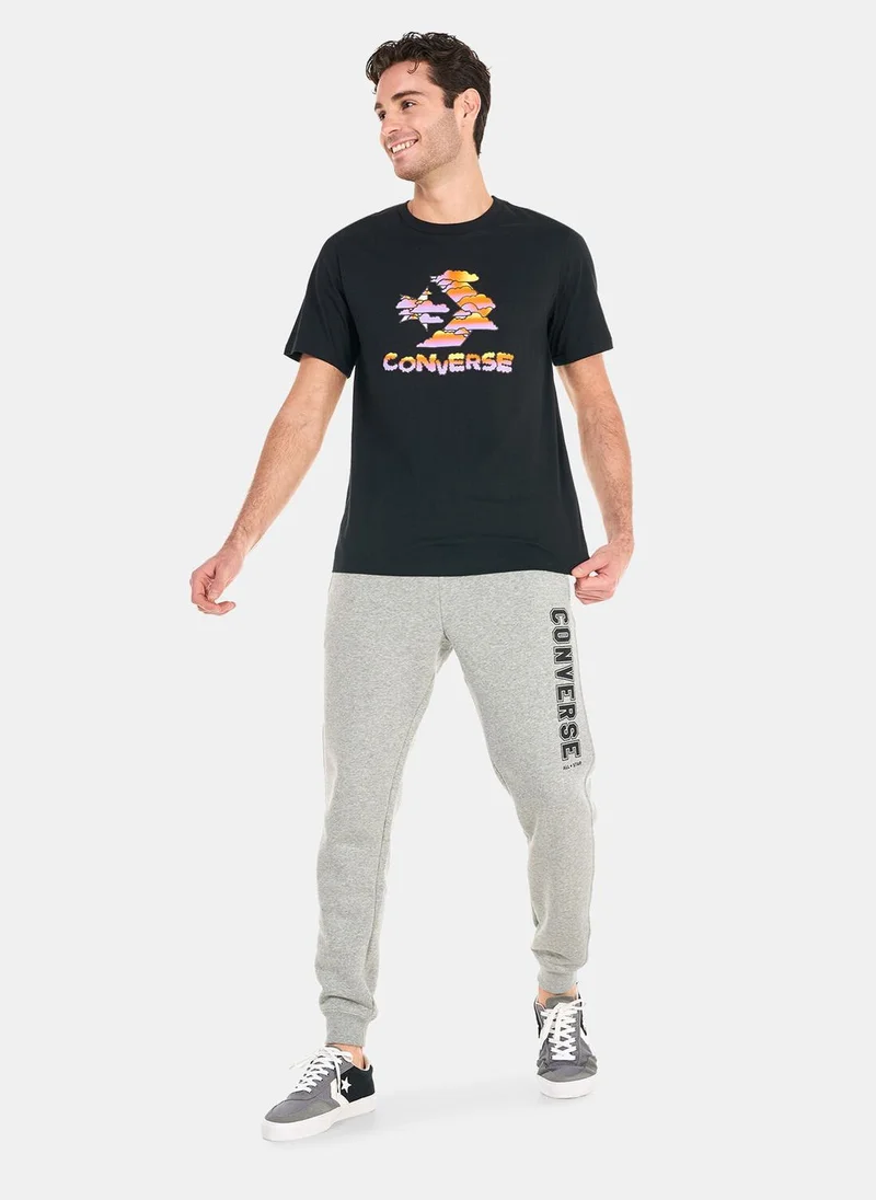 CONVERSE Men's Chevron Clouds Graphic T-Shirt