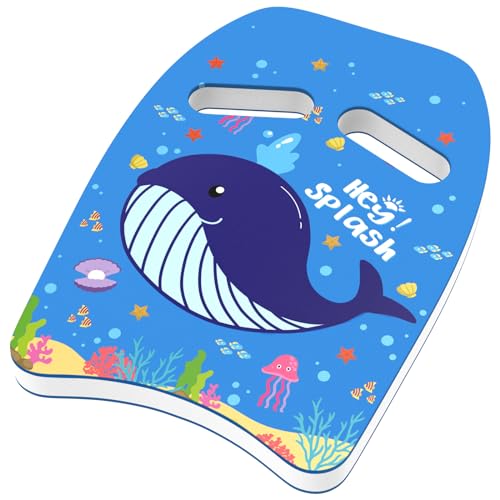 HeySplash Swim Kickboard for Kids Swimming Kickboard Cute Pattern Swim Training Aid for Children Pool Exercise Equipments for Beginning Swimmers Safety Swim Board Auxiliary Indigo Whale - Image 1