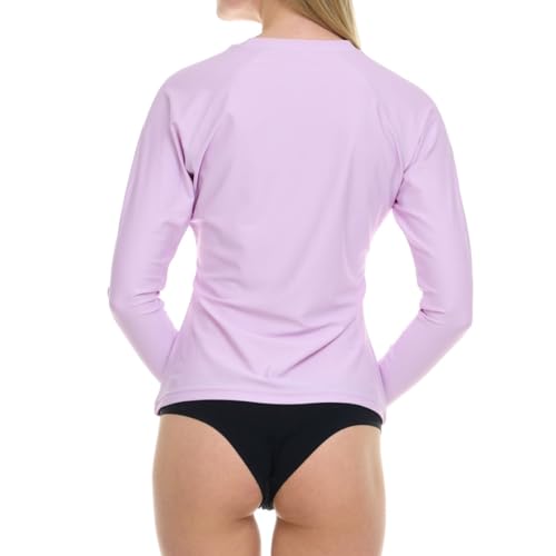 Hurley Rash Guard for Women, Womens Rash Guard Long Sleeve Shirts, Rashguard Swim Shirt Women UPF 50+ SPF & UV Protection Lilac - Image 5