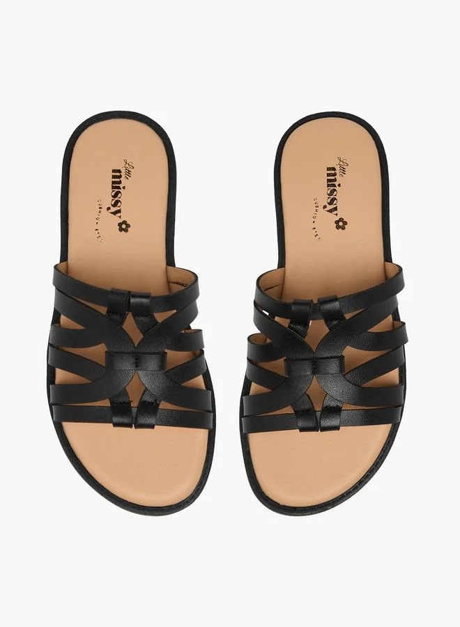 ليتل ميسي Girls Strappy Slip-On Sandals