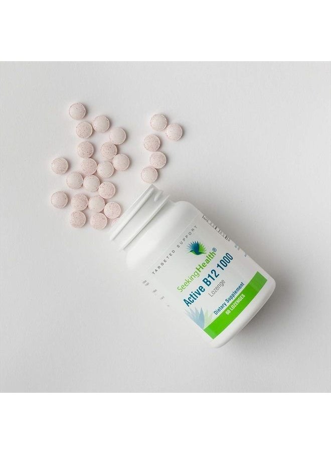 Seeking Health - Active B12 1000, 1000 mcg B12 as Adenosylcobalamin and Methylcobalamin, Supports Homocysteine Levels and Methylation, MTHFR Support, Vegan and Vegetarian (60 lozenges)* - Image 1