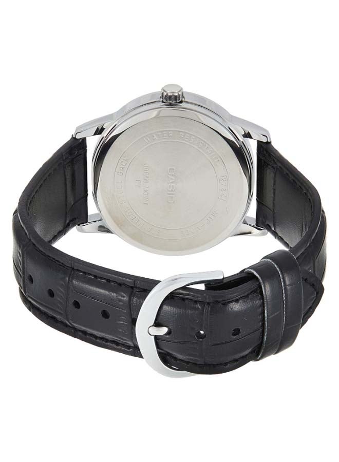 CASIO Men Water Resistant Analog Watch MTPV002L-1B - 37 mm - Black - Image 3