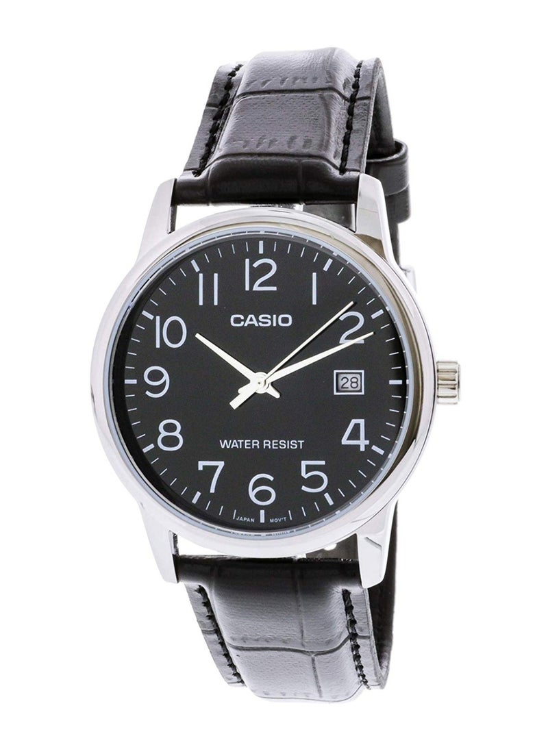 CASIO Men Water Resistant Analog Watch MTPV002L-1B - 37 mm - Black - Image 1
