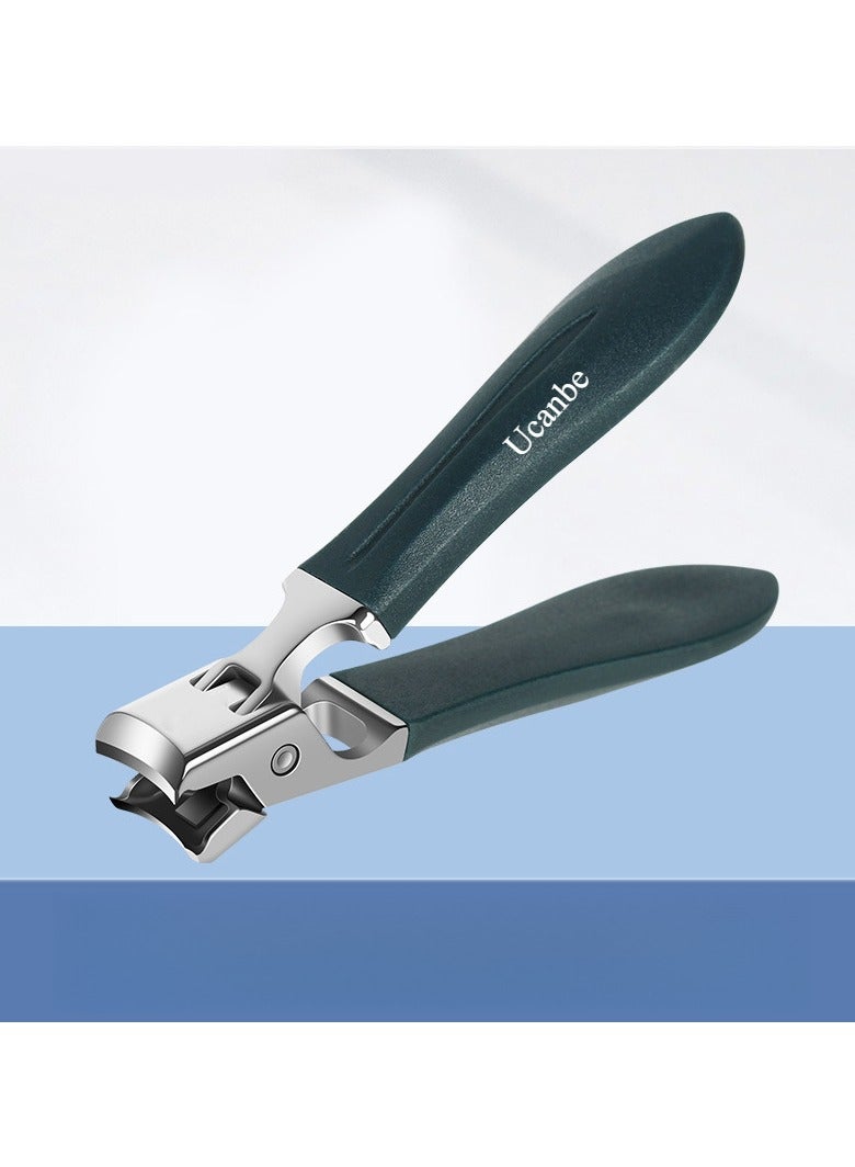 Ucanbe Stainless Steel Nail Clipper with Black Handle – Precision Fingernail & Toenail Cutter for Home Grooming - Image 1