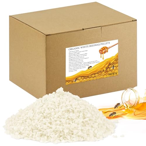 TRINIDa White Beeswax Pellets 5LB(80 oz), Organic Bees Wax Pellets for DIY Candles, Beeswax for Candle Making, Skin, Body, Face, and Hair Care, Lotions, DIY Creams, Lip Balm and Soap Making - Image 1