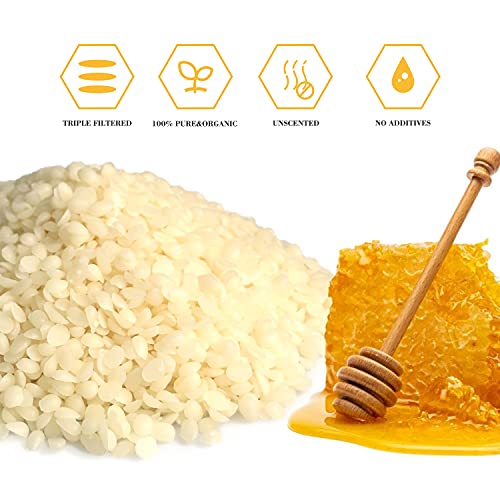 TRINIDa White Beeswax Pellets 5LB(80 oz), Organic Bees Wax Pellets for DIY Candles, Beeswax for Candle Making, Skin, Body, Face, and Hair Care, Lotions, DIY Creams, Lip Balm and Soap Making - Image 2