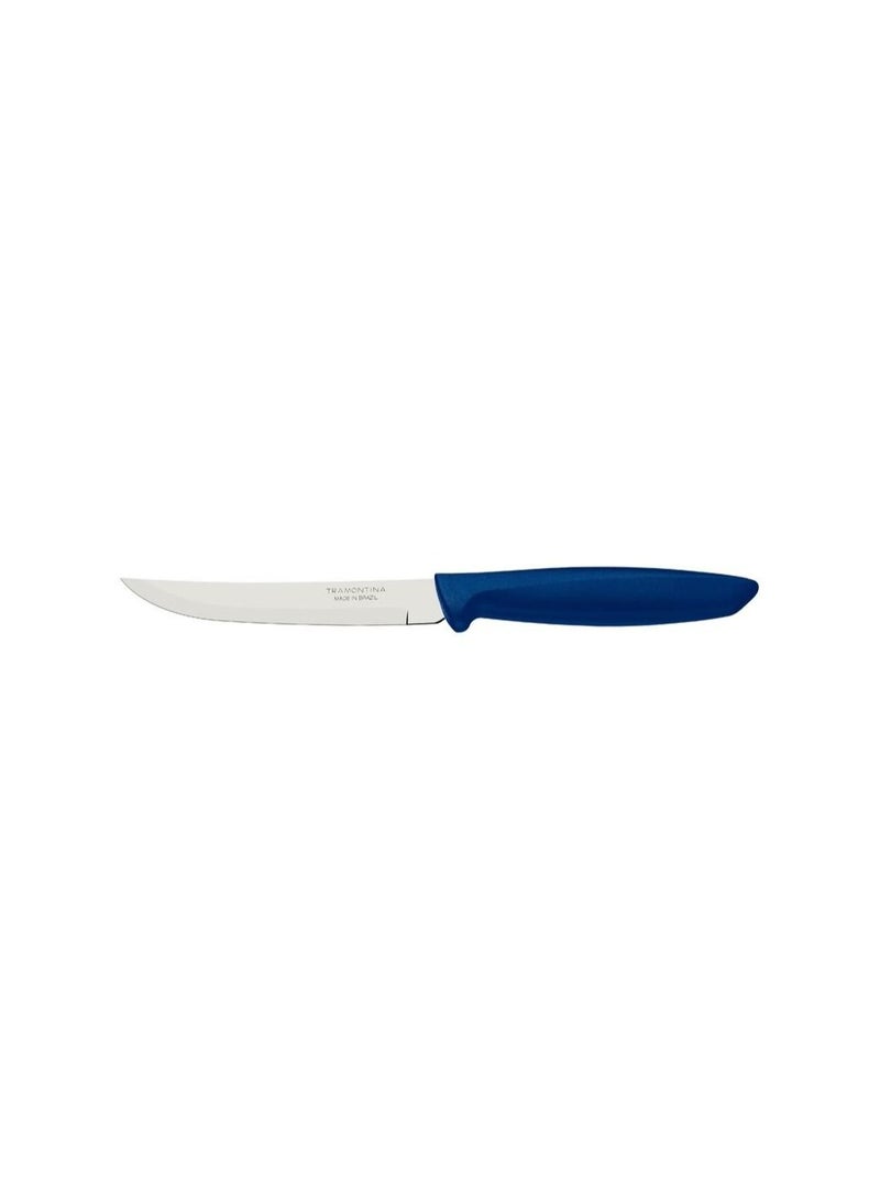 TRAMONTINA Since 1911,Made in Brazil- Plenus 5 Inches Fruit Knife with Stainless Steel Blade and Blue Polypropylene Handle  - Image 1