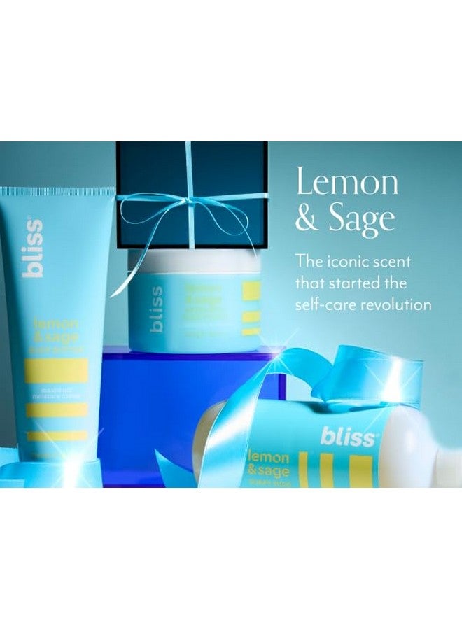 Bliss Lemon & Sage Trio: Soapy Suds Body Wash, Exfoliating Body Scrub & Lemon & Sage Body Butter - Hydrating & Nourishing for Soft, Radiant Skin - Image 2