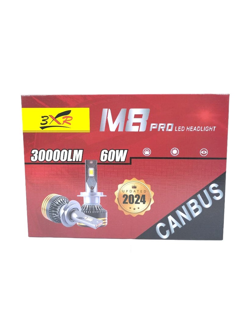 3XR - Car LED Head Light H7 60W 30000LM 6500K Car LED Headlight With Cooling Fan System - 3XR - Image 1