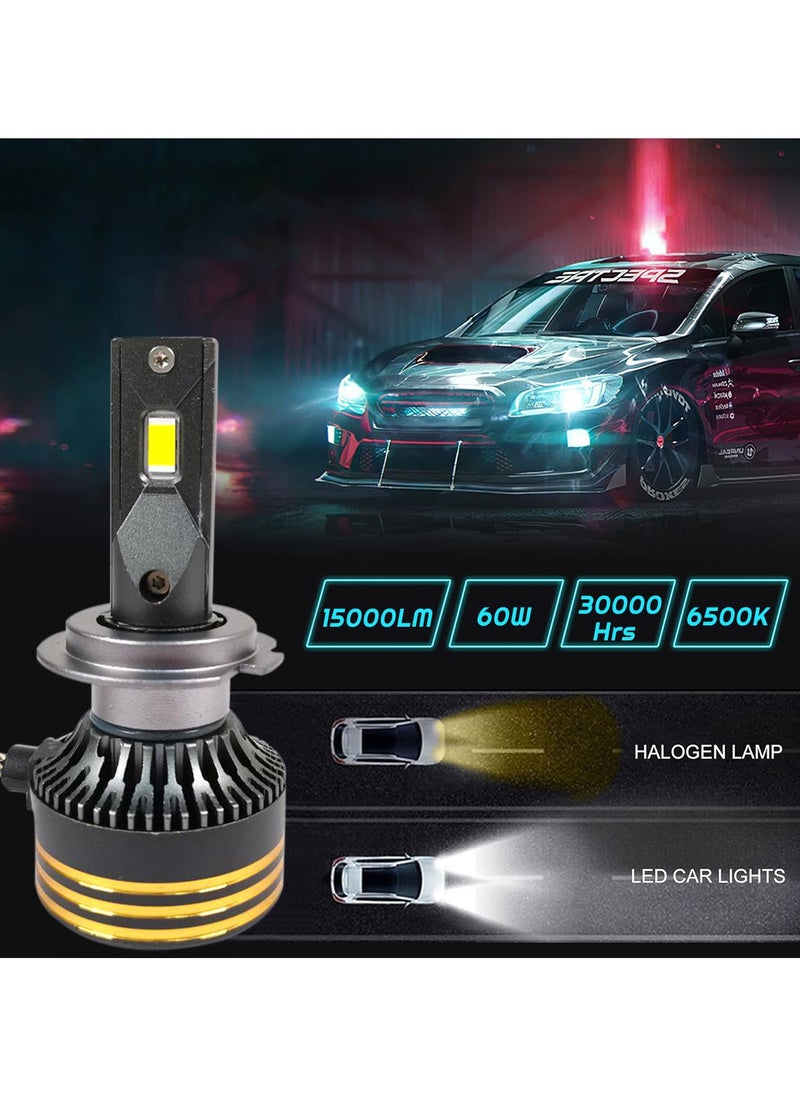 3XR - Car LED Head Light H7 60W 30000LM 6500K Car LED Headlight With Cooling Fan System - 3XR - Image 1