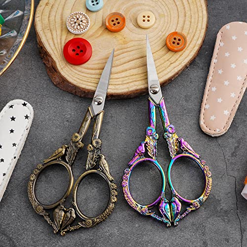 GLEXAL Crochet Scissors –Professional Grade Shears for sewing,Craft, Artwork, Crochet,trimming,Needlework,Yarn, Handicraft DIY Tool,Thread,Beauty Hair,4.5in - Image 2