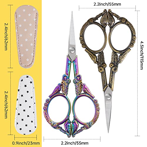 GLEXAL Crochet Scissors –Professional Grade Shears for sewing,Craft, Artwork, Crochet,trimming,Needlework,Yarn, Handicraft DIY Tool,Thread,Beauty Hair,4.5in - Image 5