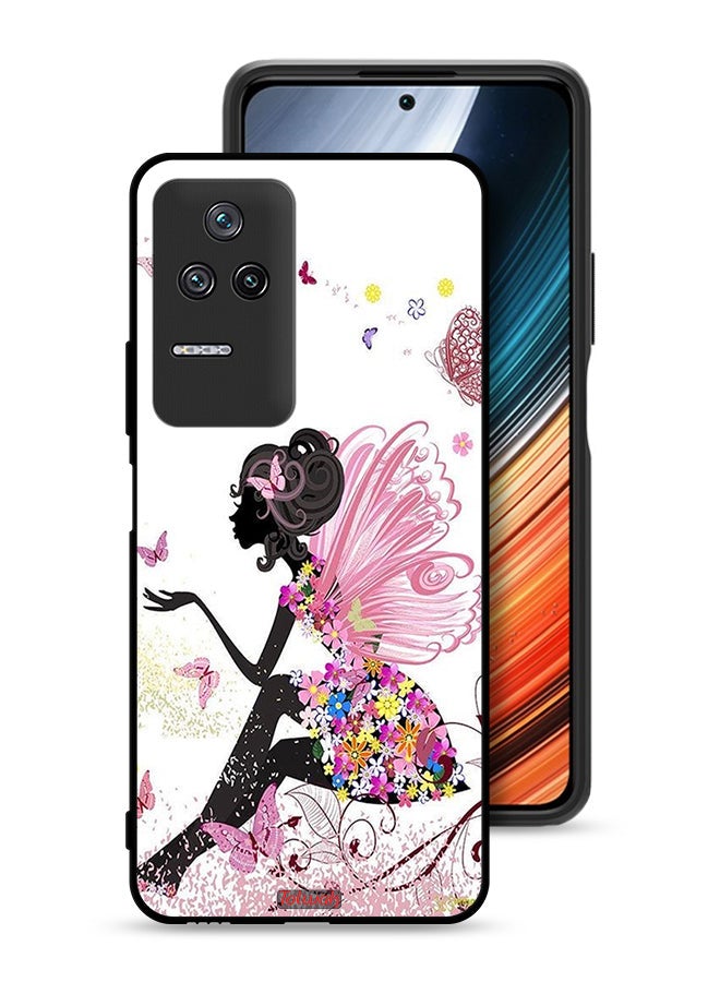 Tolwak Xiaomi Redmi K40S Protective Case Cover Butterfly Girl Artwork - Image 1