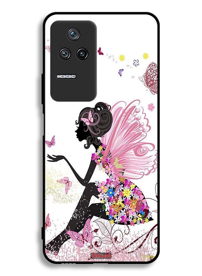Tolwak Xiaomi Redmi K40S Protective Case Cover Butterfly Girl Artwork - Image 2