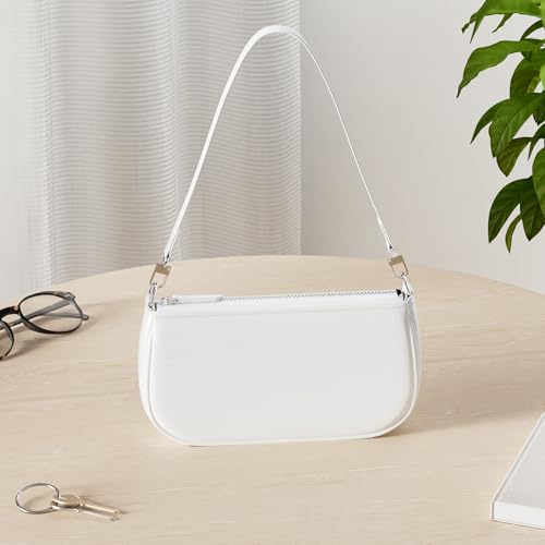 lapsting Small Shoulder Bag for Women mini Y2K Bags Trendy Clutch Purse Crossbody 90s Purses White - Image 2