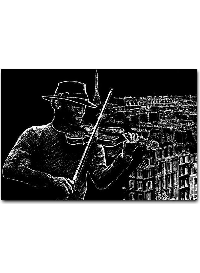 RYN Violinist Printed Wall Art Multicolour 40x60cm - Image 2
