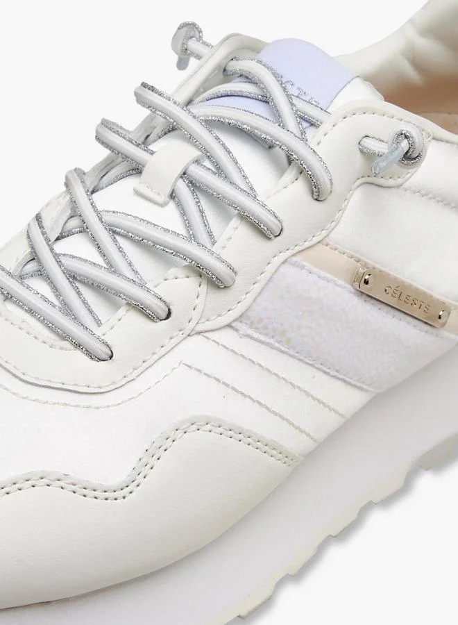 Celeste WHITE Women Lace-Up Ankle Sneakers for Women | Best Price UAE