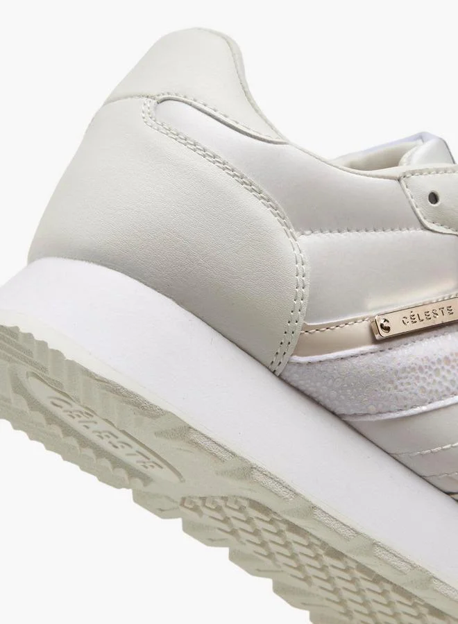 Celeste WHITE Women Lace-Up Ankle Sneakers for Women | Best Price UAE