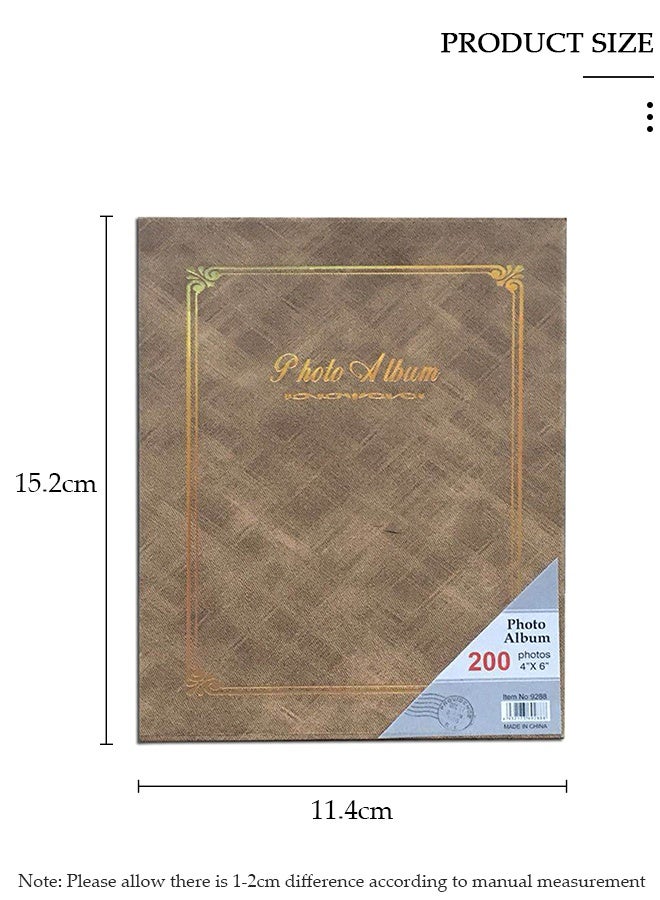 DUNISO 200 Pockets Stamping Photo Album for 6 Inches Photos Portable Photo Album for Family Wedding Boys Girls - Image 5