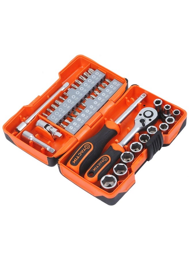 Tactix 40-Piece Durable and Sturdy Drive Socket Set Multicolour 5 x 10 x 19 cm MER365064