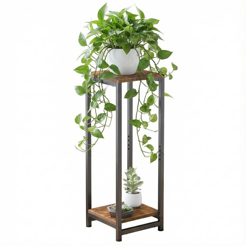 VonDream 2 Tier Tall Plant Stand Indoor, 32.5" Corner Plant Stands for Indoor Plants Multiple, Multi-Functional Small Side Table for indoor Plants - Image 1