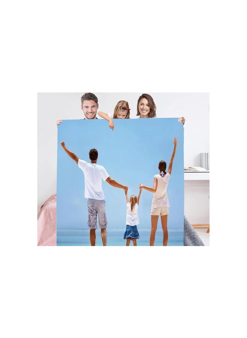 silvercnc - ized Blanket 1PCS Personalized Blanket, Single-Sided ization Digitally Printed Blankets, Provide Best ized Photo Gifts for Family Friends (32.28"*39.37") - Image 1