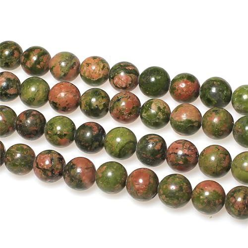 MJDCB Natural Stone Beads Unakite Round Loose Spacer Beads 15'' 4m 6m 8m 10mm 12m for Jewelry Making (10mm) - Image 5