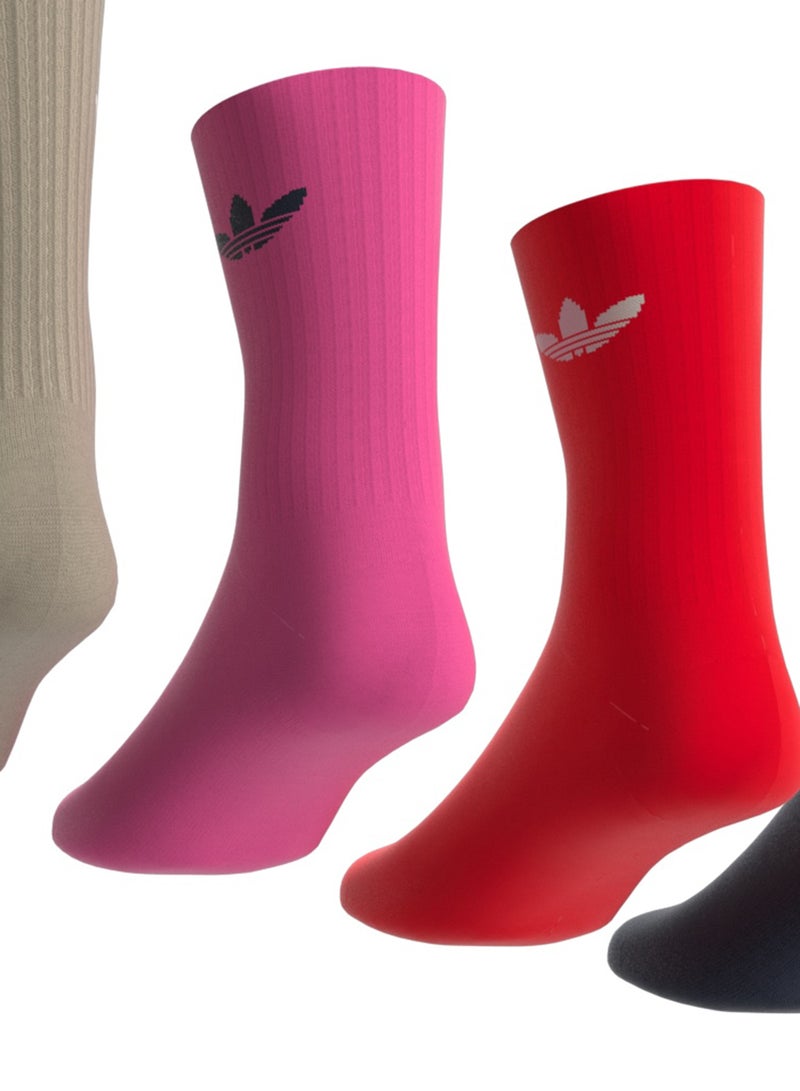 adidas Originals 6 Pack Trefoil Cushion Crew Socks  - Image 4
