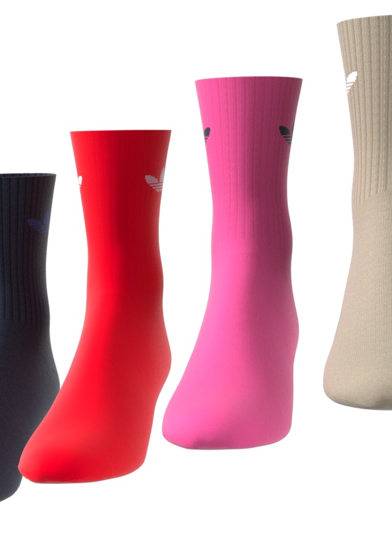 adidas Originals 6 Pack Trefoil Cushion Crew Socks  - Image 3