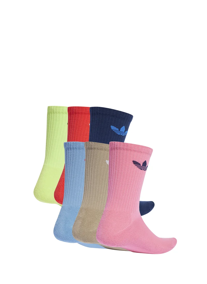 اديداس اوريجينالز 6 Pack Trefoil Cushion Crew Socks