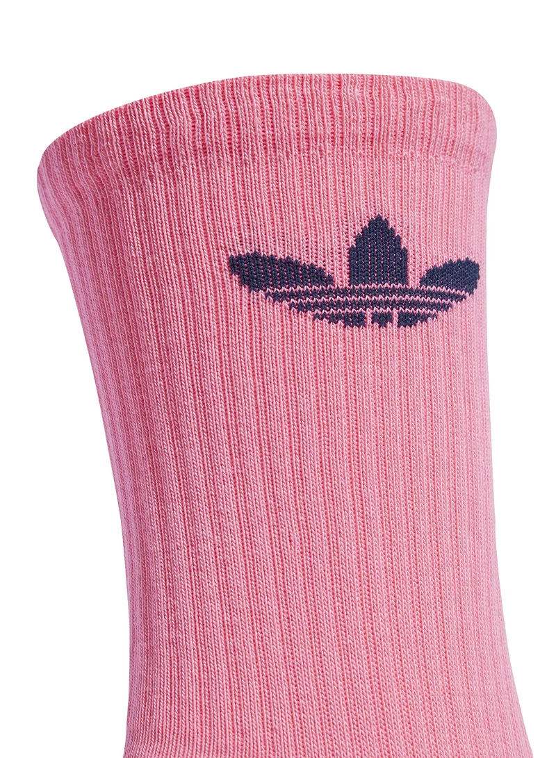 adidas Originals 6 Pack Trefoil Cushion Crew Socks