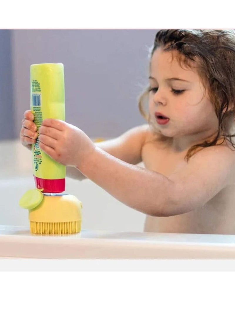 AS SEEN ON TV 2 in 1 Silicone Bath Body Brush with Shampoo Dispenser For Set of 3 Pc - Image 4