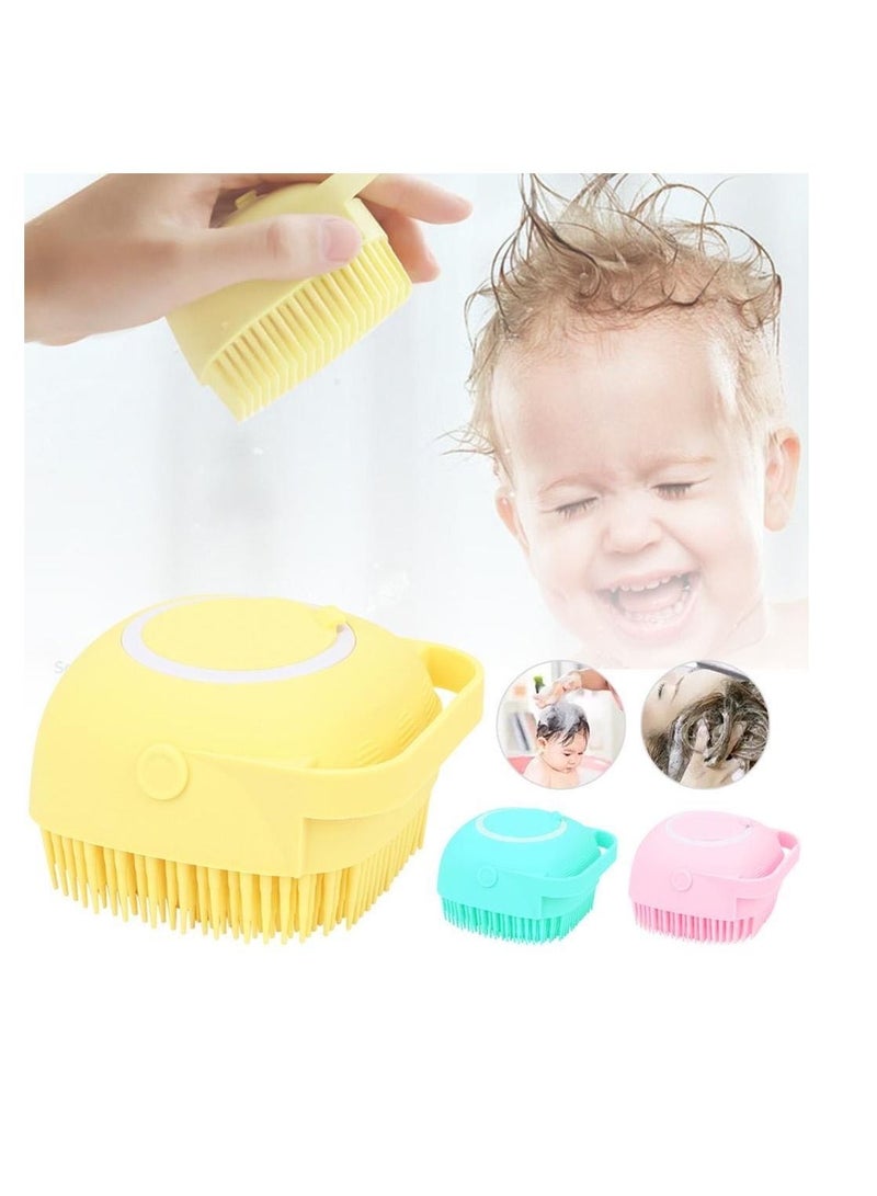 AS SEEN ON TV 2 in 1 Silicone Bath Body Brush with Shampoo Dispenser For Set of 3 Pc - Image 1