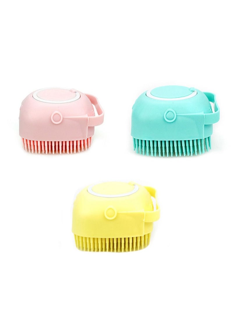 AS SEEN ON TV 2 in 1 Silicone Bath Body Brush with Shampoo Dispenser For Set of 3 Pc - Image 2