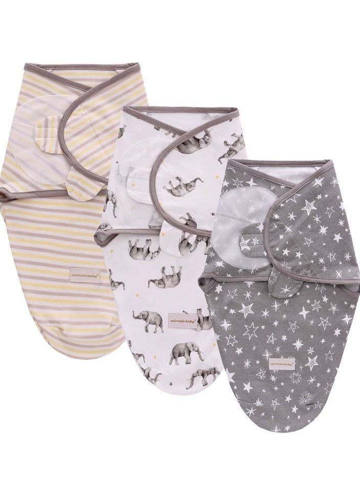 Miracle Baby - Baby Wrapping Swaddle Sleeping Bag Three-piece Set 0 To 3 Months - Image 1